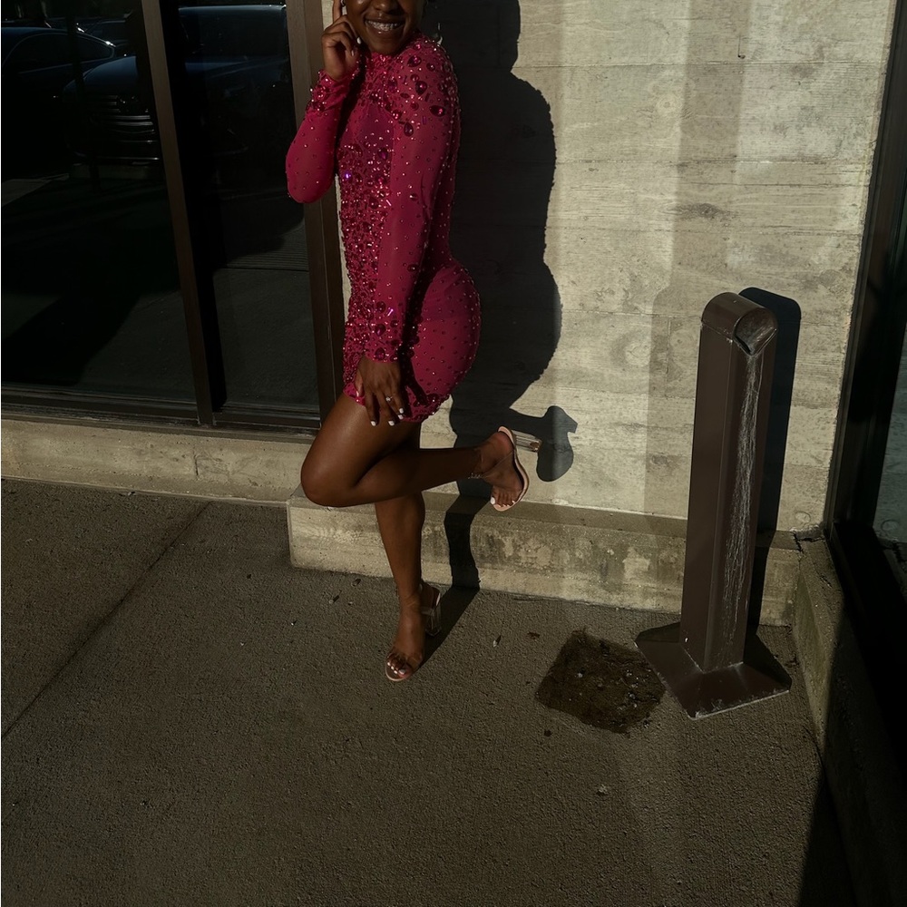 Pink Rhinestone Dress - Picture 2 of 3